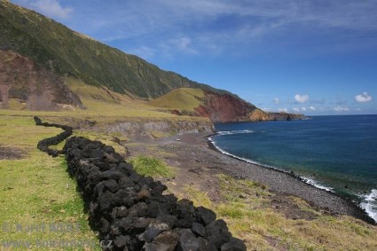 Sopečné pobřeží ostrova Tristan da Cunha